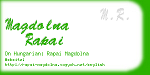 magdolna rapai business card